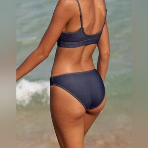 NWT AE x Aerie Match Made in Denim Bikini Bottoms